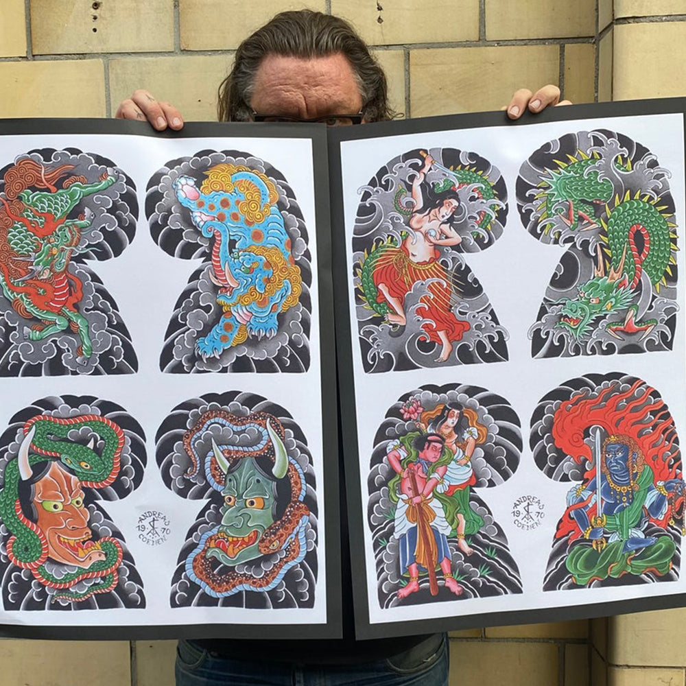 Japanese Halfsleeve Design Poster Set of 2