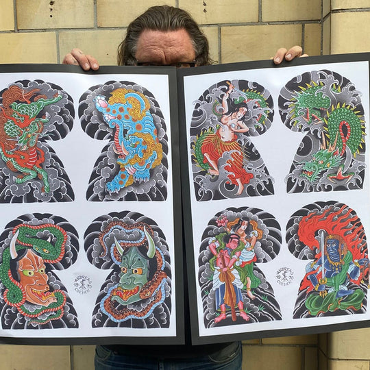 Japanese Halfsleeve Design Poster Set of 2